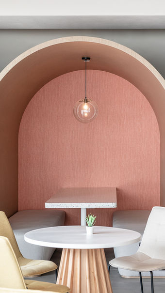 CANTEEN, VSA, Kindergarten Design

Vibrant school café designed by MAD Studio showcasing colorful seating, cheerful atmosphere, and bright lighting. Ideal for student gatherings and casual dining. Perfect for innovative café design inspiration and trendy school dining ideas.